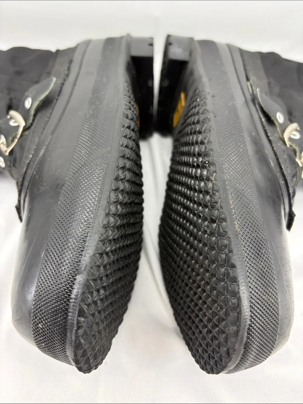 Vintage 70s 80s Ski-Doo Bombardier Black Snowmobile Winter Duck Boots, Mens 8